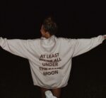 At Least We'Re All Under The Same Moon Hoodie, Trendy Hoodie, Tumblr Hoodie, Oversized Hoodie, Aesthetic Hoodie