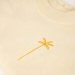 Palm Embroidered Oversized T-Shirt: Sustainable Surf Tshirt By Pineapple Island , Organic Cotton, Eco-Friendly Fashion, Unisex Gift