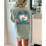 Comfort Colors Hawaii T-Shirt Oversized Beachy Tee Palm Trees Cute Summer Graphic Tee Trendy Summer Tops Aesthetic Clothes Beach Shirt