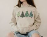 Green Tree Christmas Hood?e, Christmas Sweater, Christmas Crewneck, Christmas Tree Sweatshirt, Holiday Sweaters For Women, Winter Sweatshir