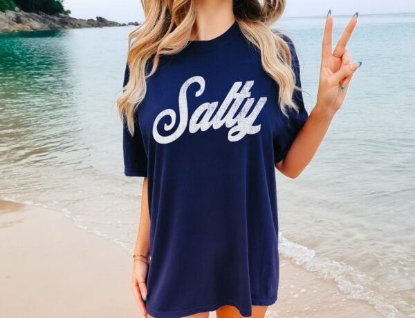 Salty Beach T-Shirt, Comfort Colors Beach Shirt, Funny Salty Shirt, Gift For Her, Summer T-Shirt, Retro Summer Shirt, Salty Cruise Tee