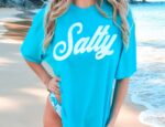 Salty Beach T-Shirt, Comfort Colors Beach Shirt, Funny Salty Shirt, Gift For Her, Summer T-Shirt, Retro Summer Shirt, Salty Cruise Tee