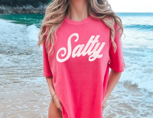 Salty Beach T-Shirt, Comfort Colors Beach Shirt, Funny Salty Shirt, Gift For Her, Summer T-Shirt, Retro Summer Shirt, Salty Cruise Tee