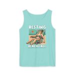 Resting Beach Face Tank Top - Funny Summer Beach Tank Top - Casual Beach Vacation Tank - Summer Joke Tank