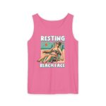 Resting Beach Face Tank Top - Funny Summer Beach Tank Top - Casual Beach Vacation Tank - Summer Joke Tank