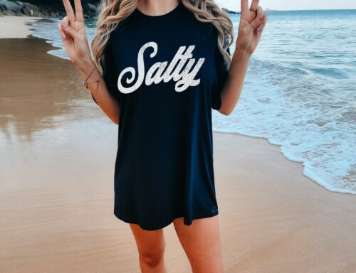 Salty Beach T-Shirt, Comfort Colors Beach Shirt, Funny Salty Shirt, Gift For Her, Summer T-Shirt, Retro Summer Shirt, Salty Cruise Tee