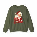 Retro Santa Christmas Sweatshirt, Funny Xmas Sweater, Vintage Holiday Crewneck, Big Nick Energy