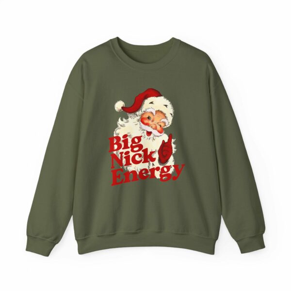 Retro Santa Christmas Sweatshirt, Funny Xmas Sweater, Vintage Holiday Crewneck, Big Nick Energy