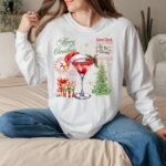 Christmas Martini Long Sleeve, Coquette Retro Xmas Cocktail Shirt, Tis The Season Tee, Merrier With A Martini, Holiday Drink Comfort Colors?