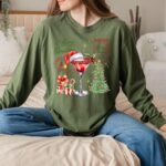 Christmas Martini Long Sleeve, Coquette Retro Xmas Cocktail Shirt, Tis The Season Tee, Merrier With A Martini, Holiday Drink Comfort Colors?