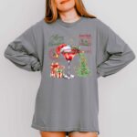 Christmas Martini Long Sleeve, Coquette Retro Xmas Cocktail Shirt, Tis The Season Tee, Merrier With A Martini, Holiday Drink Comfort Colors?