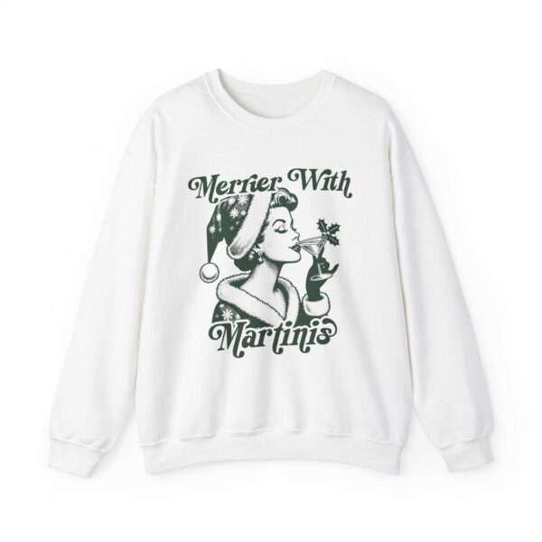 Merrier With Martinis Christmas Sweatshirt, Espresso Martini, Dirty Martini, Retro Ladies, Pink Girly Christmas, Christmas Cocktails